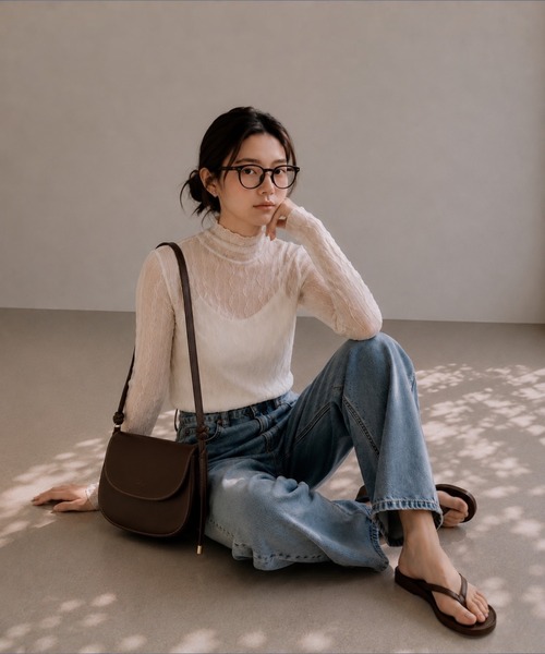 United store(ユナイテッドストア)の「ウェーブパターンシアートップ(Tシャツ/カットソー・レディース・ブラック/アイボリー/ダークブラウン/ホワイト・FREE)」の6枚目の写真