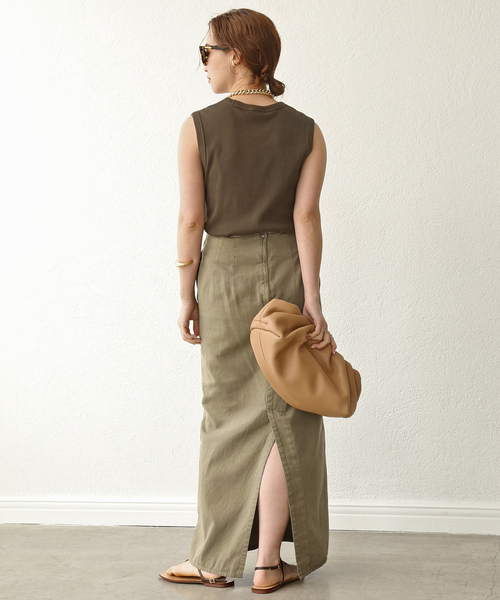 Deuxieme Classe（ドゥーズィエムクラス）の「badass スカート（スカート・レディース・カーキ・38/34/36）」の5枚目の写真