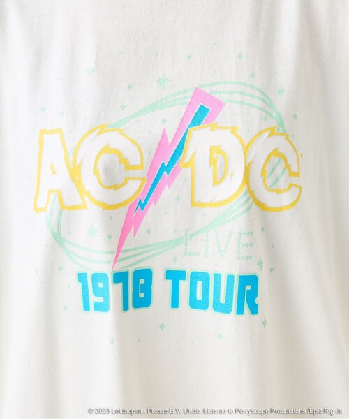 FREAK'S STORE（フリークスストア）の「ACDC 1978TOUR BIGTシャツ/エーシーディーシー1978ツアービッグTシャツ（Tシャツ/カットソー・レディース・ブラック/オフホワイト・ﾌﾘ-）」の6枚目の写真