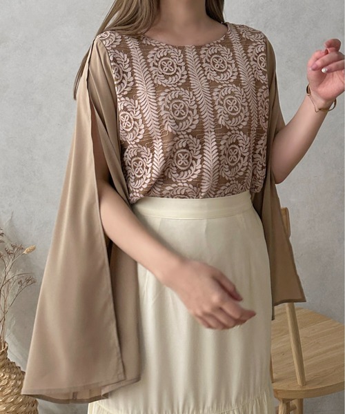 apres jour clair(アプレジュールクレア)の「【apres jour clair】レーススリットスリーブブラウス【ZOZOTOWN限定アイテム】(シャツ/ブラウス・レディース・ベージュ/オフホワイト・フリー/X-LARGE)」の12枚目の写真