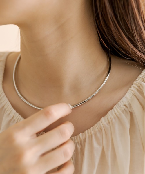 mystic（ミスティック）の「[mline] シンプルチョーカー（ネックレス・レディース・シルバー/ゴールド・FREE）」の3枚目の写真