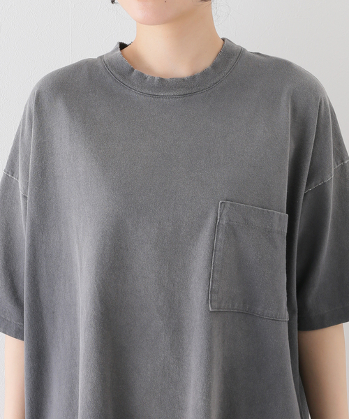 KURO(クロ)の「【KURO/クロ】別注 BD POCKET BIG Tシャツ(Tシャツ/カットソー・レディース・ブラック/レッド・MEDIUM)」の9枚目の写真