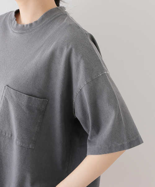 KURO(クロ)の「【KURO/クロ】別注 BD POCKET BIG Tシャツ(Tシャツ/カットソー・レディース・ブラック/レッド・MEDIUM)」の11枚目の写真