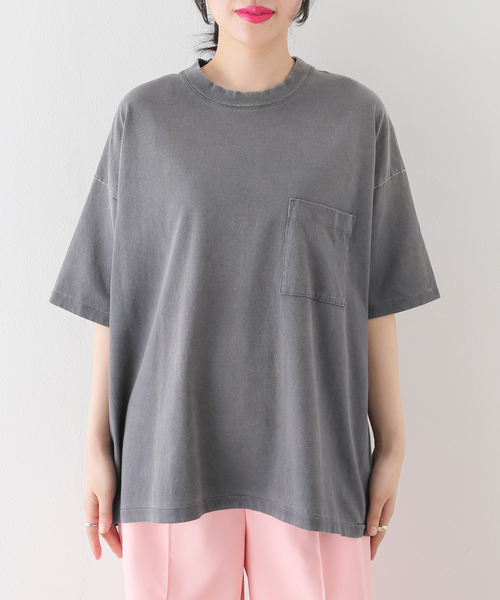 KURO(クロ)の「【KURO/クロ】別注 BD POCKET BIG Tシャツ(Tシャツ/カットソー・レディース・ブラック/レッド・MEDIUM)」の18枚目の写真