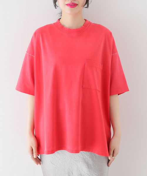 KURO(クロ)の「【KURO/クロ】別注 BD POCKET BIG Tシャツ(Tシャツ/カットソー・レディース・ブラック/レッド・MEDIUM)」の20枚目の写真