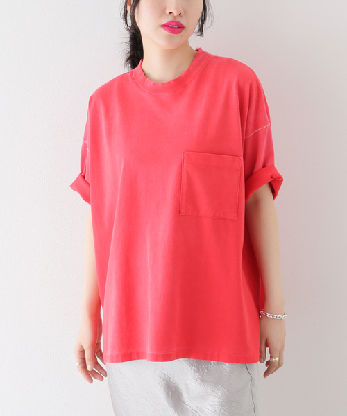 KURO(クロ)の「【KURO/クロ】別注 BD POCKET BIG Tシャツ(Tシャツ/カットソー・レディース・ブラック/レッド・MEDIUM)」の22枚目の写真