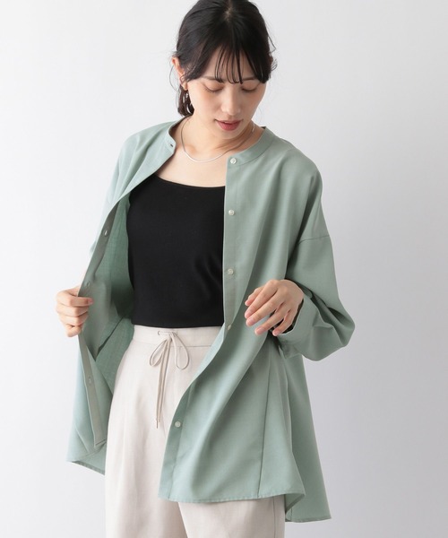 GLOBAL WORK（グローバルワーク）の「サラサラリネンライクシャツ6分袖