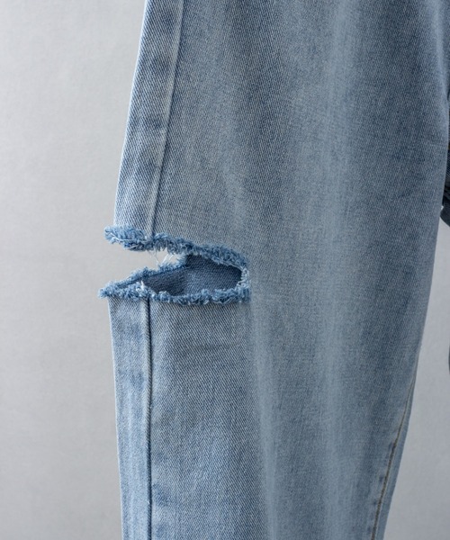 SpRay(スプレイ)の「サイドブロークンストレートデニムパンツ(デニムパンツ・レディース・ブルー系その他/ライトブルー/ブラック・MEDIUM/LARGE)」の19枚目の写真