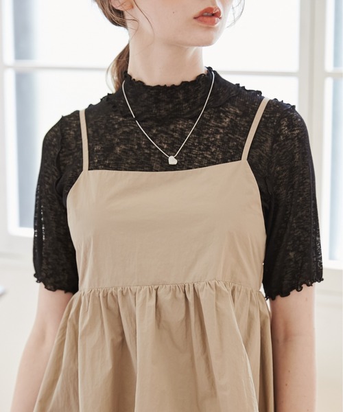 ANGIE（アンジー）の「ペプラムキャミソールトップス（キャミソール・レディース・アイボリー/ブラック/ベージュ・FREE）」の10枚目の写真