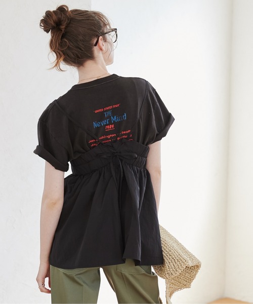 ANGIE（アンジー）の「ペプラムキャミソールトップス（キャミソール・レディース・アイボリー/ブラック/ベージュ・FREE）」の12枚目の写真