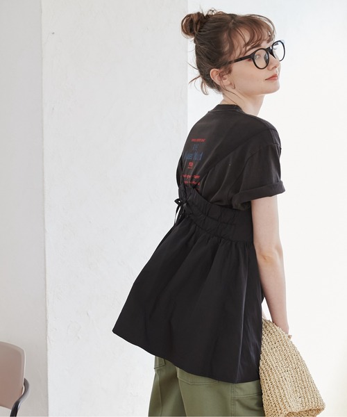 ANGIE（アンジー）の「ペプラムキャミソールトップス（キャミソール・レディース・アイボリー/ブラック/ベージュ・FREE）」の16枚目の写真