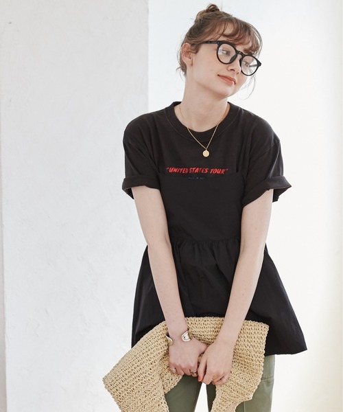 ANGIE（アンジー）の「ペプラムキャミソールトップス（キャミソール・レディース・アイボリー/ブラック/ベージュ・FREE）」の20枚目の写真