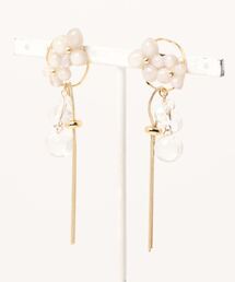 【BEMEE】お花モチーフのしなやかチェーンピアス(MA)