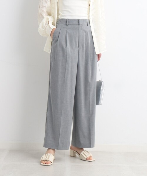 SHOO・LA・RUE（シューラルー）の「◆【洗練された大人の雰囲気】タックワイドパンツ（その他パンツ・レディース・ピンク系/ベージュ/ネイビー/グレー・02/03）」の2枚目の写真