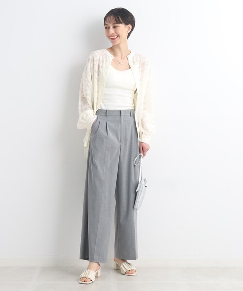 SHOO・LA・RUE（シューラルー）の「◆【洗練された大人の雰囲気】タックワイドパンツ（その他パンツ・レディース・ピンク系/ベージュ/ネイビー/グレー・02/03）」の17枚目の写真