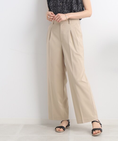 SHOO・LA・RUE（シューラルー）の「◆【洗練された大人の雰囲気】タックワイドパンツ（その他パンツ・レディース・ピンク系/ベージュ/ネイビー/グレー・02/03）」の18枚目の写真