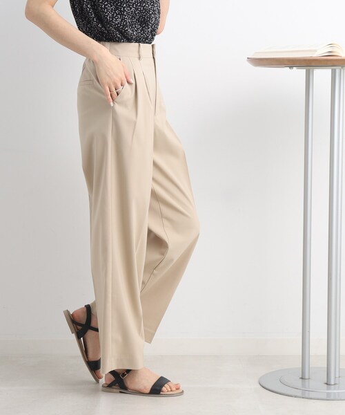 SHOO・LA・RUE（シューラルー）の「◆【洗練された大人の雰囲気】タックワイドパンツ（その他パンツ・レディース・ピンク系/ベージュ/ネイビー/グレー・02/03）」の10枚目の写真
