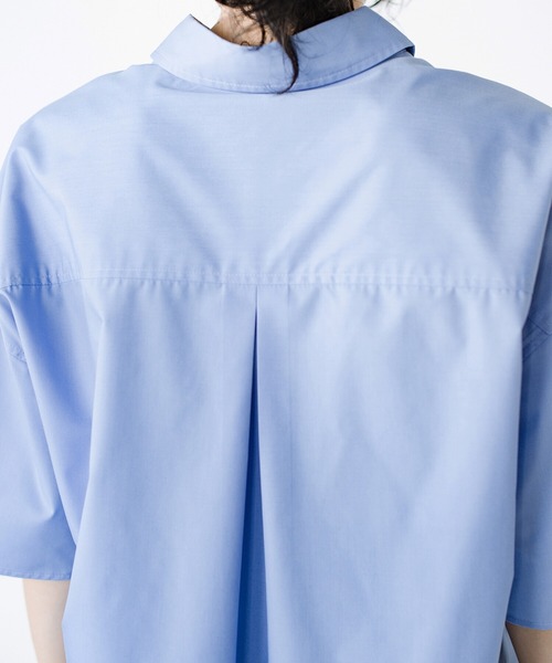 haco!(ハコ)の「ポケットに花束を忍ばせてみた!フラワームーブメントシャツ haco! FACTORY with ah(attach heart)!(シャツ/ブラウス・レディース・ブルー/オフホワイト・SMALL/MEDIUM/LARGE/X-LARGE)」の11枚目の写真