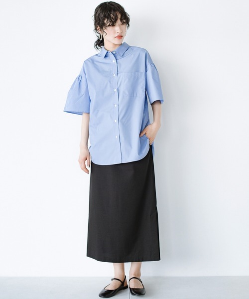 haco!(ハコ)の「ポケットに花束を忍ばせてみた!フラワームーブメントシャツ haco! FACTORY with ah(attach heart)!(シャツ/ブラウス・レディース・ブルー/オフホワイト・SMALL/MEDIUM/LARGE/X-LARGE)」の22枚目の写真