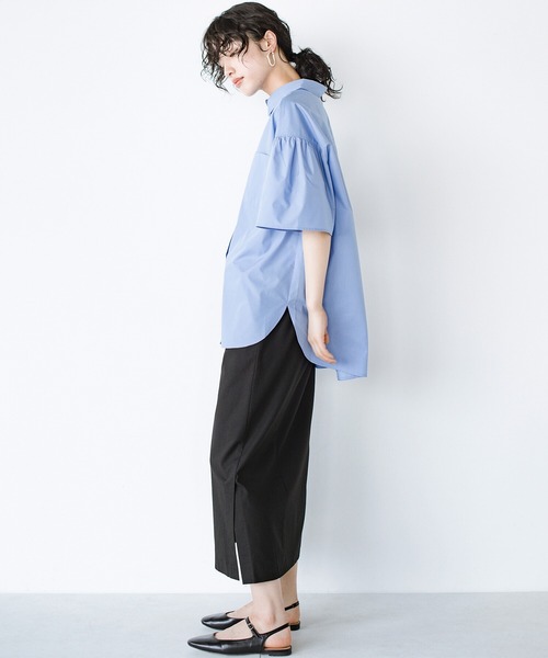 haco!(ハコ)の「ポケットに花束を忍ばせてみた!フラワームーブメントシャツ haco! FACTORY with ah(attach heart)!(シャツ/ブラウス・レディース・ブルー/オフホワイト・SMALL/MEDIUM/LARGE/X-LARGE)」の14枚目の写真