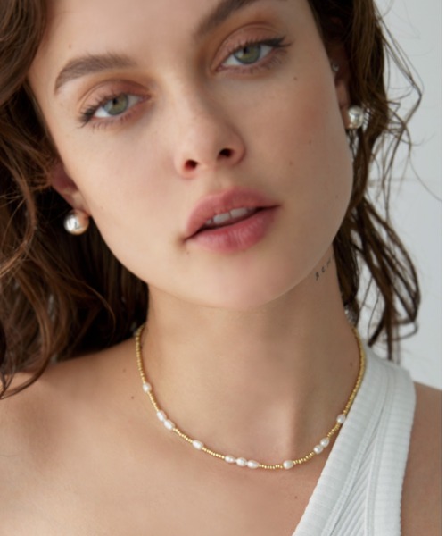 ALEXIA STAM（アリシアスタン）の「Beads Necklace/ビーズネックレス（ネックレス・レディース・ゴールド/レッド/ブラウン・FREE）」の3枚目の写真