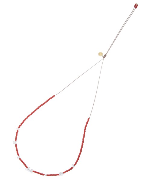 ALEXIA STAM（アリシアスタン）の「Beads Necklace/ビーズネックレス（ネックレス・レディース・ゴールド/レッド/ブラウン・FREE）」の10枚目の写真