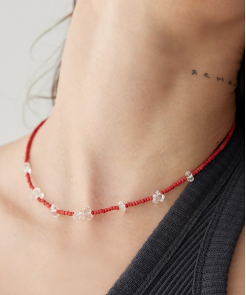 ALEXIA STAM（アリシアスタン）の「Beads Necklace/ビーズネックレス（ネックレス・レディース・ゴールド/レッド/ブラウン・FREE）」の9枚目の写真