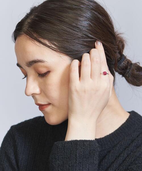 BEAUTY&YOUTH UNITED ARROWS（ビューティーアンドユースユナイテッドアローズ）の「ナチュラルストーン シルバーカラー リング（リング・レディース・オフホワイト/ケリー/ホワイト/ピンク・11）」の10枚目の写真