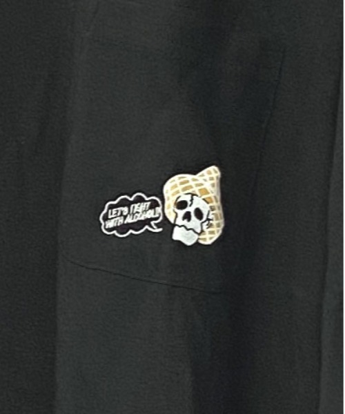 En serio TOKYO(エンソリオトーキョー)の「CHILL SKULL ビッグシルエット TEE スカル&ハット(Tシャツ/カットソー・メンズ・ホワイト/ミント/ブラック・L/M)」の21枚目の写真