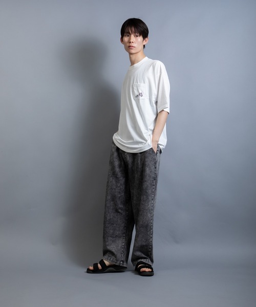 En serio TOKYO(エンソリオトーキョー)の「CHILL SKULL ビッグシルエット TEE スカル&ハット(Tシャツ/カットソー・メンズ・ホワイト/ミント/ブラック・L/M)」の5枚目の写真