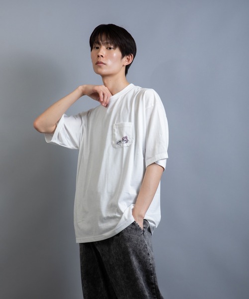 En serio TOKYO(エンソリオトーキョー)の「CHILL SKULL ビッグシルエット TEE スカル&ハット(Tシャツ/カットソー・メンズ・ホワイト/ミント/ブラック・L/M)」の7枚目の写真