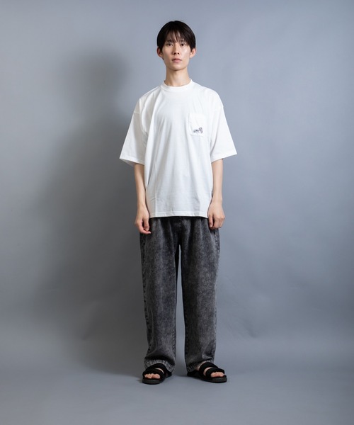 En serio TOKYO(エンソリオトーキョー)の「CHILL SKULL ビッグシルエット TEE スカル&ハット(Tシャツ/カットソー・メンズ・ホワイト/ミント/ブラック・L/M)」の12枚目の写真