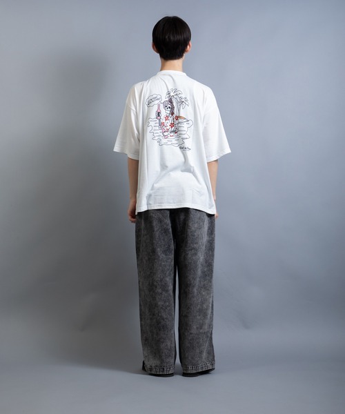 En serio TOKYO(エンソリオトーキョー)の「CHILL SKULL ビッグシルエット TEE スカル&ハット(Tシャツ/カットソー・メンズ・ホワイト/ミント/ブラック・L/M)」の14枚目の写真