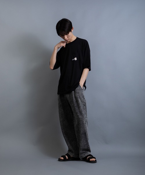 En serio TOKYO(エンソリオトーキョー)の「CHILL SKULL ビッグシルエット TEE スカル&ハット(Tシャツ/カットソー・メンズ・ホワイト/ミント/ブラック・L/M)」の16枚目の写真