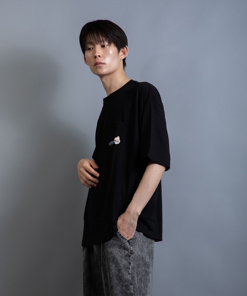 En serio TOKYO(エンソリオトーキョー)の「CHILL SKULL ビッグシルエット TEE スカル&ハット(Tシャツ/カットソー・メンズ・ホワイト/ミント/ブラック・L/M)」の19枚目の写真