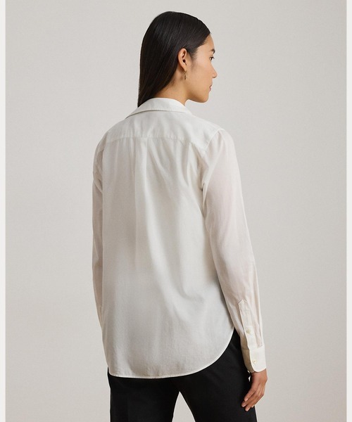 LAUREN RALPH LAUREN（ローレン ラルフ ローレン）の「コットン ボイル シャツ（シャツ/ブラウス・レディース・ホワイト・XXS/S/M/XS）」の6枚目の写真