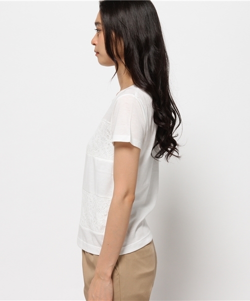 OUTLET(アウトレット)の「【CIAOPANIC TYPY】レースボーダーTシャツ(Tシャツ/カットソー・レディース・ホワイト/ネイビー・FREE)」の4枚目の写真