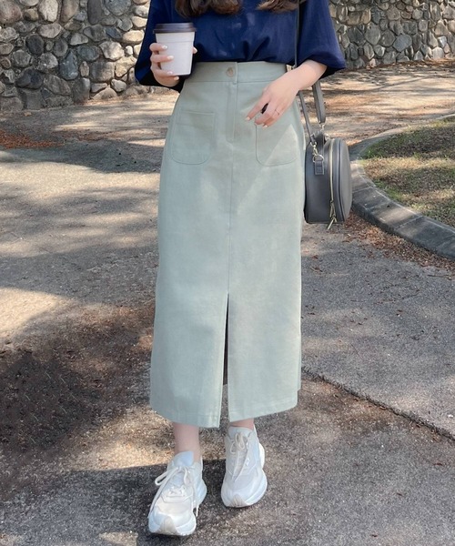 Isn't She?（イズントシー）の「[ SHIORI × Isn't She? ] フロントポケットカラースカート（スカート・レディース・ホワイト系/パープル/カーキ・M）」の13枚目の写真