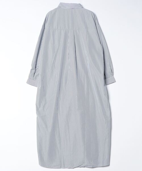 chocomee（チョコミー）の「ストライプシャツワンピース/striped shirt one-piece（シャツワンピース・レディース・ブラック/ブルー・FREE）」の15枚目の写真