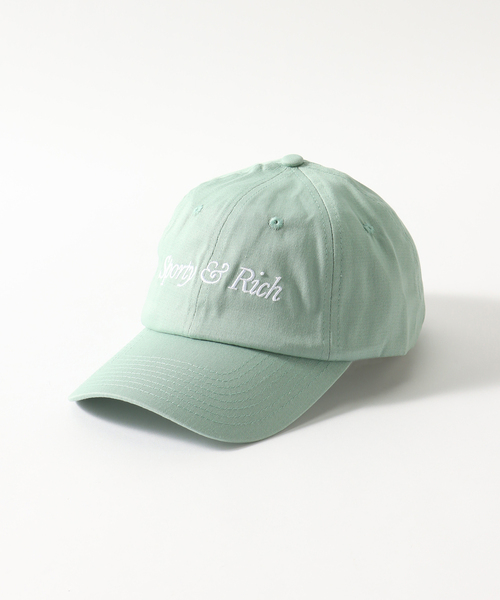 SPORTY&RICH(スポーティアンドリッチ)の「【SPORTY&RICH / スポーティアンドリッチ】TALIC LOGO HAT(キャップ・メンズ・グリーン系その他・FREE)」の1枚目の写真