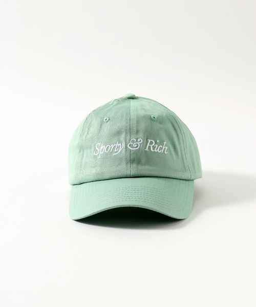 SPORTY&RICH(スポーティアンドリッチ)の「【SPORTY&RICH / スポーティアンドリッチ】TALIC LOGO HAT(キャップ・メンズ・グリーン系その他・FREE)」の2枚目の写真