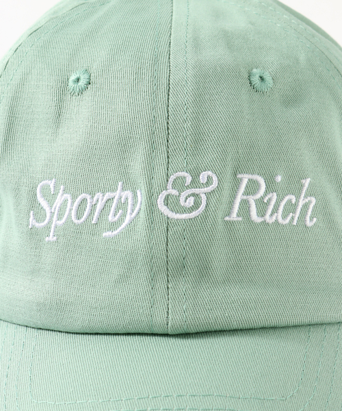 SPORTY&RICH(スポーティアンドリッチ)の「【SPORTY&RICH / スポーティアンドリッチ】TALIC LOGO HAT(キャップ・メンズ・グリーン系その他・FREE)」の9枚目の写真