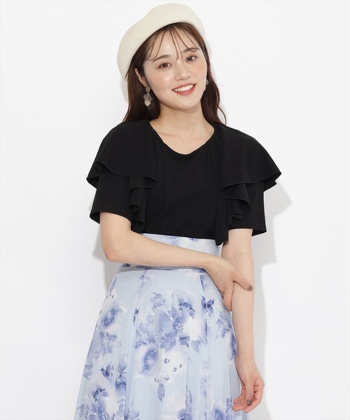 WILLSELECTION(ウィルセレクション)の「フリルカットソープルオーバー(Tシャツ/カットソー・レディース・チャコールグレー/ブラック/ボルドー・MEDIUM)」の7枚目の写真