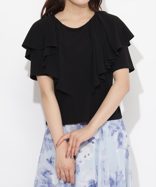 WILLSELECTION(ウィルセレクション)の「フリルカットソープルオーバー(Tシャツ/カットソー・レディース・チャコールグレー/ブラック/ボルドー・MEDIUM)」の8枚目の写真