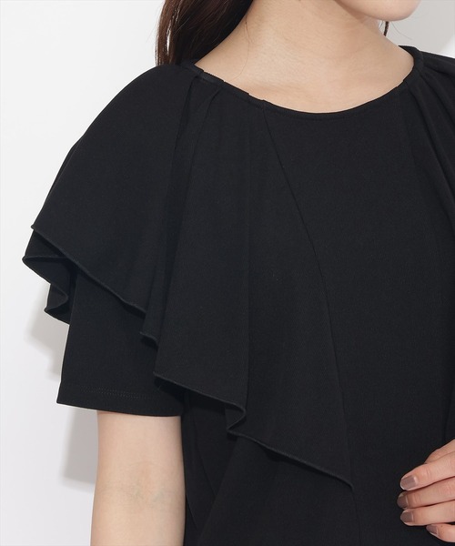 WILLSELECTION(ウィルセレクション)の「フリルカットソープルオーバー(Tシャツ/カットソー・レディース・チャコールグレー/ブラック/ボルドー・MEDIUM)」の10枚目の写真