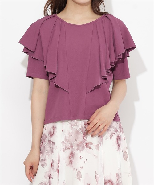 WILLSELECTION(ウィルセレクション)の「フリルカットソープルオーバー(Tシャツ/カットソー・レディース・チャコールグレー/ブラック/ボルドー・MEDIUM)」の9枚目の写真