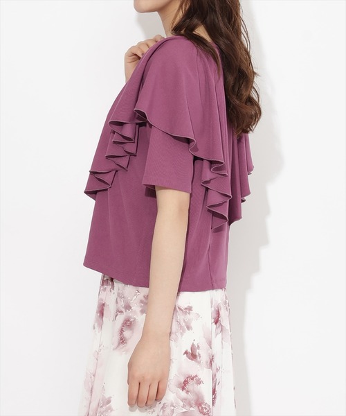 WILLSELECTION(ウィルセレクション)の「フリルカットソープルオーバー(Tシャツ/カットソー・レディース・チャコールグレー/ブラック/ボルドー・MEDIUM)」の13枚目の写真