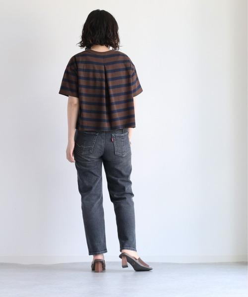 cepo(セポ)の「バックタックボーダーTee(Tシャツ/カットソー・レディース・オフホワイト/グリーン/ブラウン・M)」の22枚目の写真
