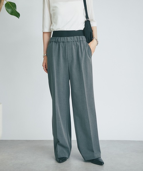 RIVE DROITE（リヴドロワ）の「MONN.:. (モン)/レイヤードスラックス（その他パンツ・レディース・グレー/ベージュ・36/38）」の15枚目の写真