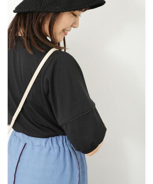 ehka sopo(エヘカソポ)の「ランタンスリーブカットソー(Tシャツ/カットソー・レディース・ダークオレンジ/ベージュ/ブラック/オフホワイト・F)」の2枚目の写真